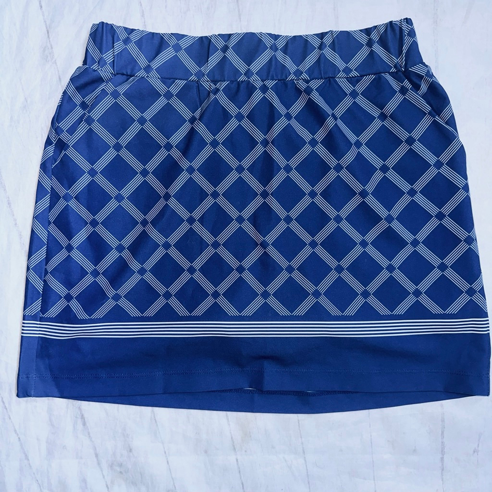 NWOT Women’s Petite Small Kyodan Golf Activewear Golf Skort Blue/White
